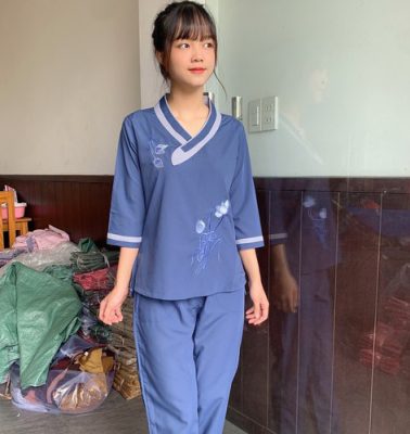 vải kate may đồ phật tử đi chùa